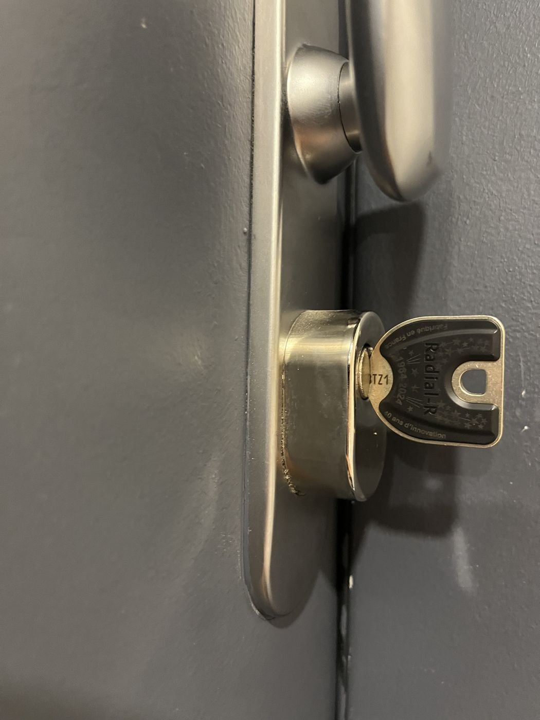 Multipoint lock serviced and adjusted — Paris