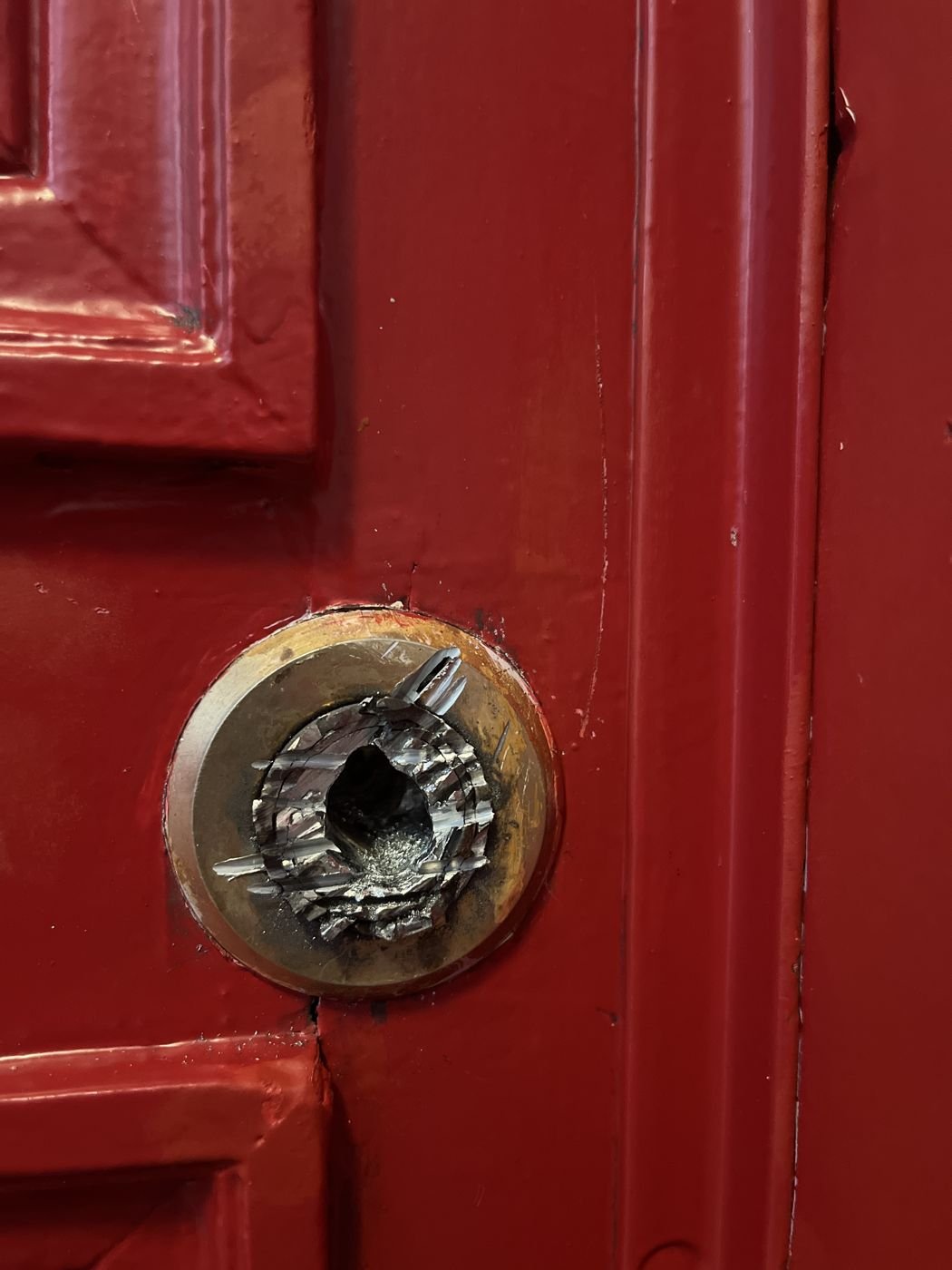 Building entrance door serviced — Paris