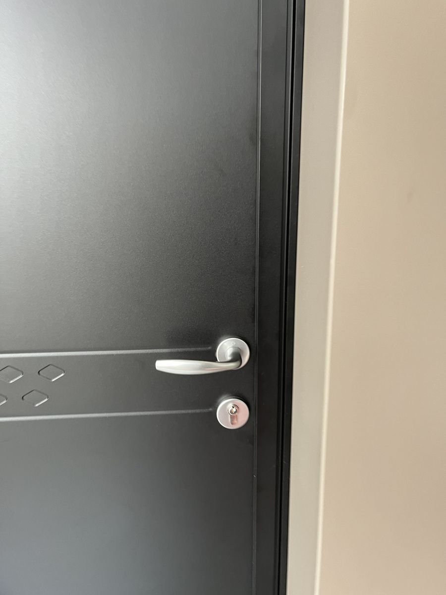 Security knob plate installed